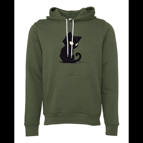 Cartoon Black Cat Bella canvas hoodie 3719